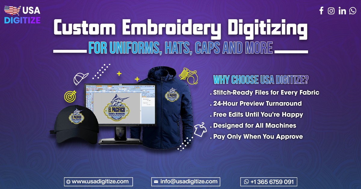 Embroidery for Hats, Uniforms, Cap